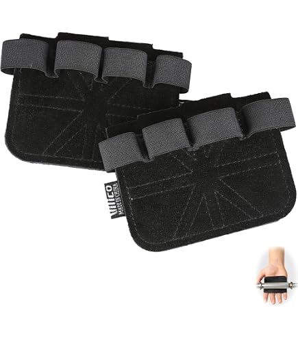 Lot De 2 Coussinets De Préhension En Cuir Pour Musculation - Protection Paume Tractions, Haltères, Barre