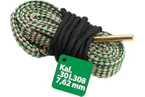 CAIHINIER Laufreinigungsschnur für .30Cal .308 30-06 .300 .303 & 7.62 mm Kaliber Pistole Gewehr Flinte Laufreiniger Reinigungsset,Waffenreinigungsset