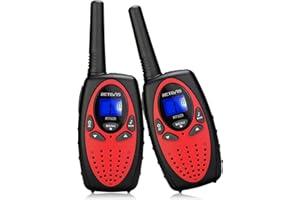 ‎RETEVIS Retevis RT628 Walkie Talkie zabawka dla dzieci z latarką, walkie talkie dla dzieci od 4-12 lat, na kemping, do zabawy dla dzieci, zabawy rodzinne, przygody (1 para, czerwona)