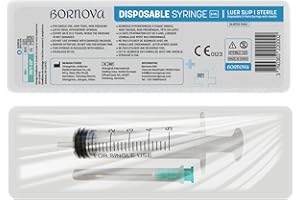 BORNOVA Lot de 50 Pièces distributeurs de liquides 5ml distributeurs de liquides Avec 21g Luer Slip distributeurs de liquides Plastique de Qualité, Alimentaire, Dosage Mesure De Liquides (5 ml/ 50 PCS)
