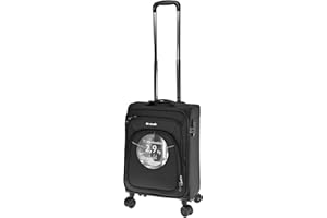 METZELDER Valise Souple Basic S Gros Volume Garantie 1 an (Noir (Black), S - Small - 48L - 55x38x20cm - 2,9kg)