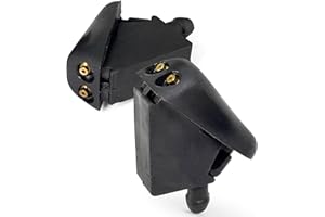 Click&Fit Ugelli lavavetri regolabili a 2 vie compatibili con Ford Focus Mk2 Mk3 2004-2018, Mondeo 2007-2014, Fiesta 2001-2007 C-Max - Getti di ricambio per tergicristalli BM5117666AB, non riscaldati