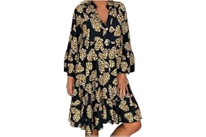 NNGOTD Femmes Coton Lin Chemise Robes boutonnées Col V Robe Tunique Chic Et Elegant Fête Cocktail Mini Shirt Robe sans Manches Imprimé Floral Bohème Grande Taille Pas Cher Mini Jupe De Plage Robe Courte Sexy