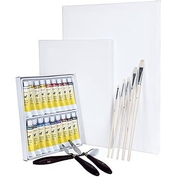 Artina Set Premium 10 Pennelli Bilbao - Nylon, Manico Triangolare In Legno E Ghiera In Rame - Per Acrilico, Acquerello E Olio