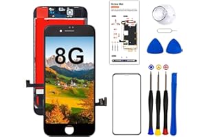 Dinow für iPhone 8/SE 2020 Display Ersatz (Schwarz) 4,7 Zoll Touch Screen iPhone 8/SE 2020 Display Digitizer Frame Assembly mit 3D Touch + Tool Kit + Gehärtetes Glas，Model：A1863 / A1905 / A1906