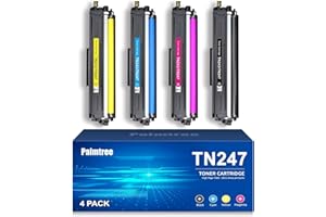 PALMTREE 4-Pack TN247 TN243 Compatible para Toner Brother DCP-L3550CDW Brother TN 243 TN243CMYK Brother DCP L3550CDW MFC-L3750CDW MFC-L3770CDW HL-L3230CDW HL-L3210CW DCP-L3510CDW (Negro Cian Amarillo Magenta)