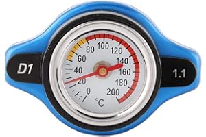 YCTZE Motocross Kühlerdeckel Thermostat - Kühlerdeckel Mit Temperaturanzeige Auto-Thermostatkappe Thermostatdeckel Mit Kleinem Kopf Druckstufe Mit Wassertemperaturanzeige(1.1Bar)