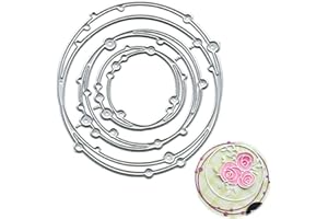 LUVADEYO Kreis Stanzmaschine Stanzschablone, Scrapbooking Prägeschablonen Stanzformen Schablonen Für Scrapbooking, Fotopapier, Karten, Handwerk Prägen DIY Herstellung Geburtstag Geschenk