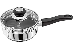 Judge Vista Egg Poacher and Stainless Steel Frying Pan, Vented Glass Lid and Stay-Cool Handle, Induction Ready, 25 Year Guarantee 10 Year Non-Stick Warranty (2 Cups)