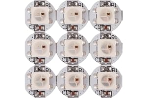 BTF-LIGHTING 100 pezzi WS2812B ECO RGB Lega 5050SMD Chip LED indirizzabili individuali con dissipatore PCB (10mm3mm) WS2811 IC 5050 SMD RGB DC5V incorporato