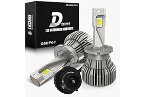 AUXIRACER D2S Bombillas Led,Chip Cps 6500K 500% Luz,D2S Faros Led，Reemplazo de Bombillas Halógenas y Xenon