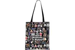 JTOUK Broadway Musical Gift Makeup Bag Theatre Bag I'm Not Dramatic I'm Theatrical Musical Theatre Gift West End Broadway Zipper Pouch (I'm Theatrical ToteBLK EU)
