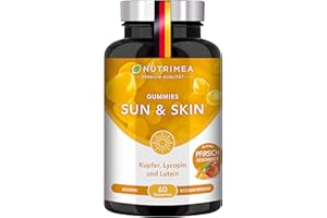 ‎LABORATOIRES NUTRIMEA PERFECT SKIN Sun & Skin Selbstbräuner Gummies - Bräune + Hautschutz - Mit VITAMIN A E Antioxidantien 100% VEGAN OHNE Zucker - Bräunungsverstärker