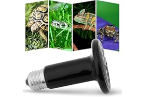SHEENS Infrarot Keramik Emitter Keine Glühbirne für Reptilien Amphibien Vögel Geflügel Hühnerstall Hamster Schlangen Lebensräume 220-230V[100W-Schwarz]Heizungen