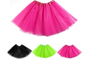SINTEGE Women's Adult Teen Tutu Skirts Layered Colored Ballet Tulle Skirt Costume for Women Costume Tutu Elastic Vintage Petticoat Tutu for Dance Stage Cosplay Party Supplies