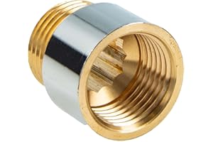 tecuro Hahnverlängerung 1/2 Zoll x 10 mm - nach Trinkwasserverordnung 50930-6, nach DIN 3523, Messing CW 617 N glanzverchromt