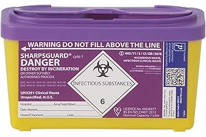 SharpsGuard Cyto 1 Litre Purple Lid Sharps Bin