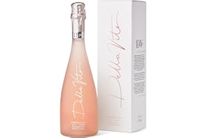 Della Vite Prosecco D.O.C Rosé Millesimato Premium Italian Sparkling Wine Gifts for Women, Pink Prosecco Gift Set (Single Bottle, 11.5% 750ml) - Includes Gift Box