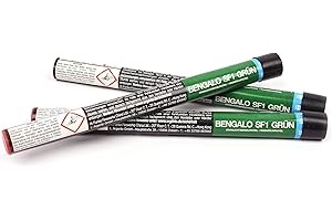 VAMA Funke Bengalfackel Handfackel Bengalo Bengalfeuer Titan-Funken Vulkan Lanzenlicht Fontäne Feuerwerk 60 Sekunden (5 Fackeln, Grün)