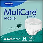 MoliCare Mobile Incontinence 5 Drops Size M, 14 pcs | Absorbent incontinence protection with underwear-like design and secure