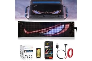 Aiorber Devil Eyes Light (102x348mm), Led Augen LED Anzeige Programmierbar Laufschrift Lichtschilder, Neonschild für Innen Außen Party Hochzeit Weihnachtsdeko