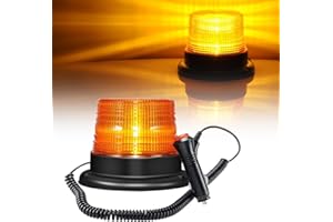 ‎DINFU Dinfu Rundumleuchte 12V Magnet Gelb LED Warnleuchte Orange warnleuchte auto 24V Warnlicht für dach KFZ Gabelstapler Traktor Golfwagen UTV Anhänger SUV J-eep