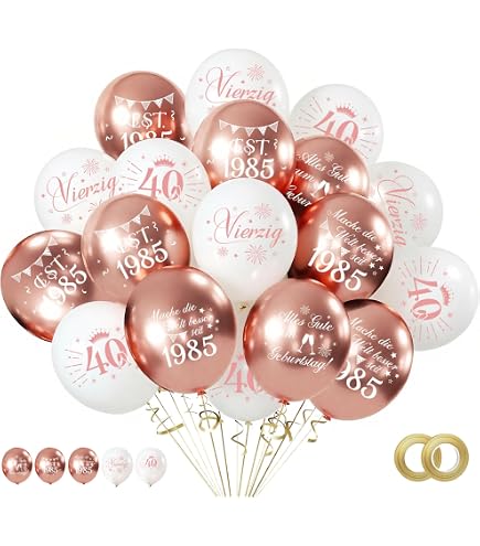 Konfetti Zum 40. Geburtstag – 300 Stück, Rosa & Salbeigrün Mit „Hello 40“