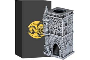 LKKCHER DESIGN DND Castello Torre per Dadi del, Vassoi per rollare in resina 3D, Accessori per giochi da tavolo fantasy, Torre per Dadi a Forma di Ciclope, Perfetto per DND RPGs, Set regalo D&D (Dadi non inclusi)