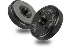 SUQIN 2-częściowa Nakrętek Szybkomocujących do Szlifierek Kątowych M14 Nakrętka Szybkiego Zwalniania do Szlifierek Kątowych do Wszystkich Popularnych Marek,Szybkie Mocowanie Bez Użycia Narzędzi