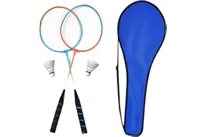 Badmintonschläger Set - 2 Schläger + 3 Bälle + Tasche Für Erwachsene & Jugendliche
