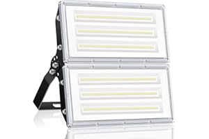 YIQIBRO Faretto LED da Esterno 200W, IP67 Impermeabile 2 in 1 Faro LED da Esterno, 20000LM 7000K 210 LEDs Applique da Esterno Luce LED Esterno Per Terrazza Giardino Garage Fabbrica Stadio Piazza