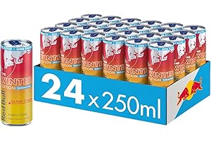 ‎RED BULL NEU: Red Bull Energy Drink Winter Edition Sugarfree - 24er Palette Dosen - Getränke mit Fuji-Apfel und Ingwer-Geschmack, EINWEG (24 x 250 ml)
