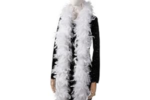 Larryhot 60g Feather Boa - 2 Yards Turkey Boa Feathers for Party Bulk,Christmas,Wedding Centerpieces,Costume,Concert,Pet and Home Decoration