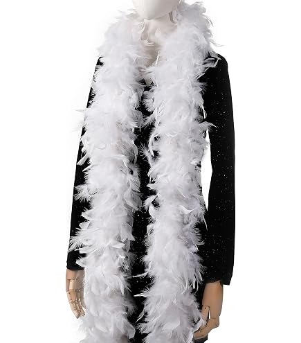BOA DE PLUMAS BICOLOR BLANCO Y VERDE 80gr BOA DE PLUMAS BICOLOR BLANCO Y VERDE 80gr
