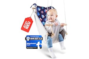 ISIPISI LEBE ENTSPANNTER isipisi Babyschaukel | Baby Wippe für Babys von 6 Monate - 5 Jahre | Baby Schaukel Indoor & Outdoor mit OekoTex 100 Siegel | Baby Sachen für Neugeborene & Säuglinge | (Seefahrer)