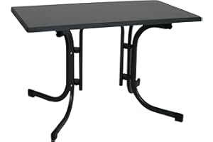 greemotion - Tavolo pieghevole, antracite, nero, ca. 115 x 70 x 70 cm