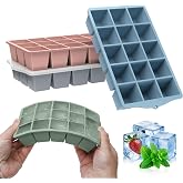 ZUIMENG Ice Cube Trays with Lids, Large Silicone Ice Cube Tray BPA Free, Stackable Ice Cubes for Cocktails, Whiskey, Wine, Fr