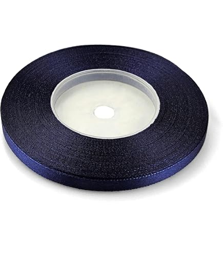 Nastro Doppio Raso Pois Larghezza 10 Mm - 50 Metri - Colore Blu Capri - 2