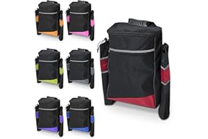 LIFE WITH DIGNITY Biscay Sac de Béquille de Mobilité - Rouge | Sac pour scooter de mobilité sac pour fauteuil roulant support pour canne de marche sacs et paniers pour fauteuil roulant scooter de mobilité accessoires