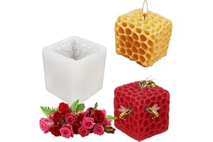 CAKEFLY Silicone Candle Mould Honeycomb Candle Making Mold Easter Mould Wax Aromatherapy Soap Moulds Home Ornament Mold Baking Dessert Mousse Jelly Pudding Mould for Party Decoration DIY Gift