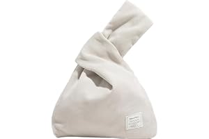 Anopo Small Corduroy Wristlet Wallet for Women Portable Wrist Bag Sleeve-Knot-Pouch