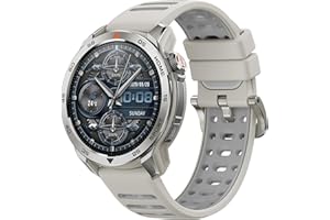 Mibro GS Pro2 - Montre Multisports Connectée 1,43" AMOLED avec Bi-Band GNSS, Smartwatch pour Natation, Cyclisme, Running, Randonnée, Ski et Padel (Beige Clair)