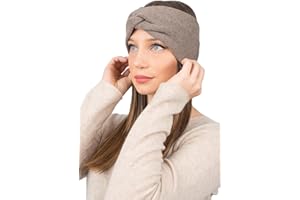 Dalle Piane Cashmere - Fascia per capelli misto cashmere, Made in Italy - Donna, Colore: Visone, Taglia unica