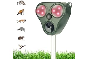 YOUKK Katzenschreck 2024,Ultraschall Solar Tiervertreiber Marderschreck,Marderabwehr zum Garten, wirksam gegen Katzen, Hunde, Vögel, Ratten,USB Lade Wasserdicht LED-Licht