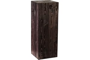 DECORATIVO Supporto in legno, blocco di legno massiccio, decorazione per tronco d'albero, ideale come decorazione per interni, colonna di fiori, in legno (Nero E Viola., 80 x 30 x 30 cm)
