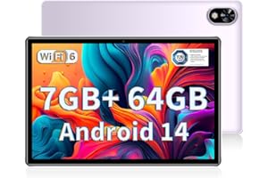 DOOGEE U9 Tablette Android 14 avec 5G WiFi 6, 7GB+64GB (TF 1TB) 10.1 Pouces Tablette Tactile 5060mAh/1280x800/5MP+2MP/BT5.0/Widevine L1, Violet