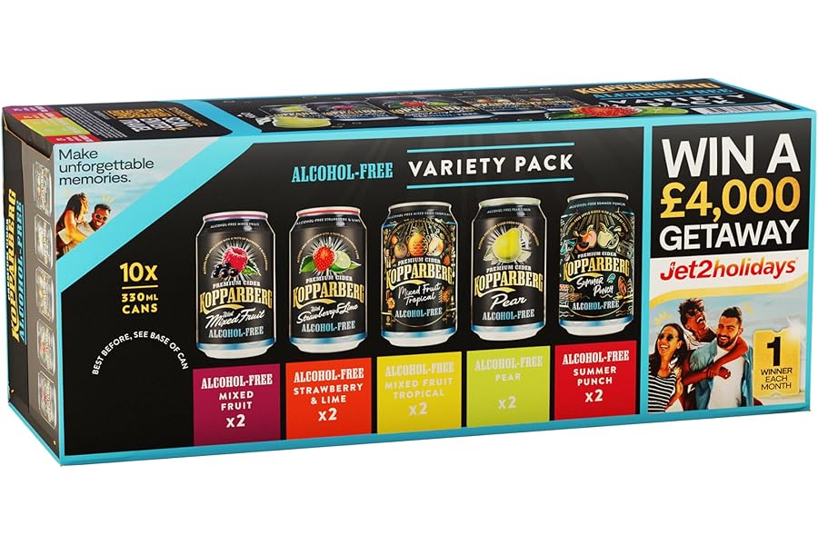 Kopparberg Fruit Cider Alcohol Free Variety pack 10x330ml cans