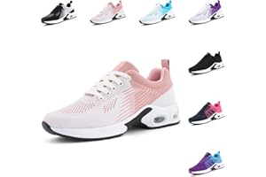 Hitmars Zapatillas Running Mujer Zapatillas Deportivas Zapatos Correr Deporte Colchón de Aire Antideslizantes Gimnasio Transpirable Mesh Negro Azul Rosa Morado Rojo EU36-EU43