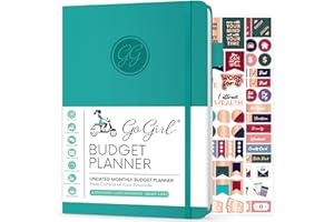 GoGirl Budget Planner – Monthly Financial Planner Organizer Budget Book. Expense Tracker Notebook Journal to Control Your Money. Undated – Start Any Time, A5 Size, Lasts 1 Year – Turquoise