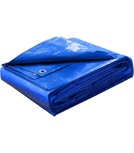 Moose Supply Pallet Cover Tarp - 5mil Thick, Heat-Sealed Edges, Rope - View #5